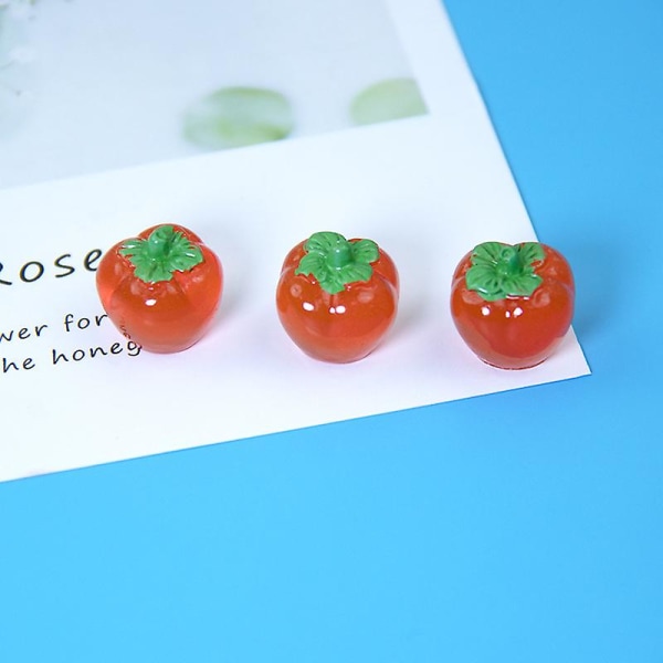Frukt lysende harpiks tilbehør DIY anheng orange and red 25 pieces