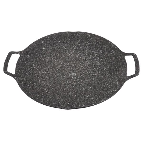 Koreansk BBQ-tallrik Barbecue Grill Non Stick Cirkulär Stekpanna för Hem Utomhus Spis Universal Typ 36cm