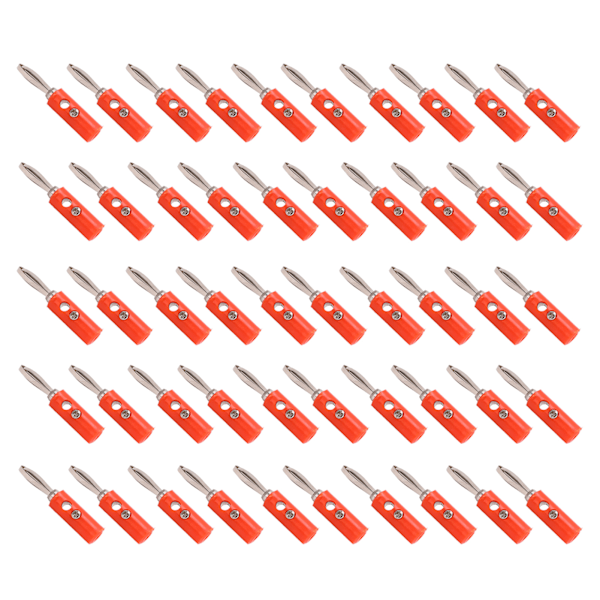 Bananplugg JT‑002 4mm Ny typ Bananplugg Löd gratis ledningar Lärinstrumentkontakt Röd