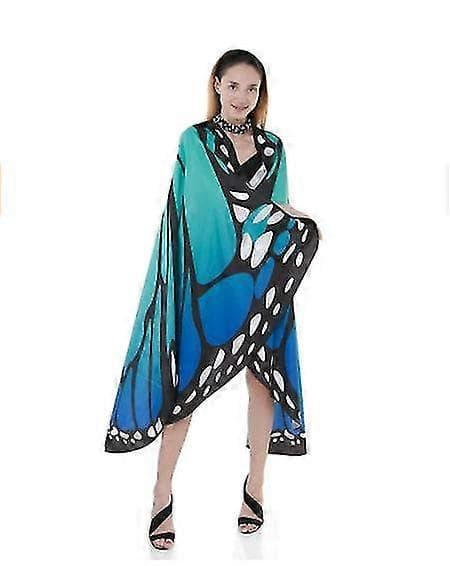 Perhossiipinen viitta, pitsinaamio, Halloween-asuste Blue