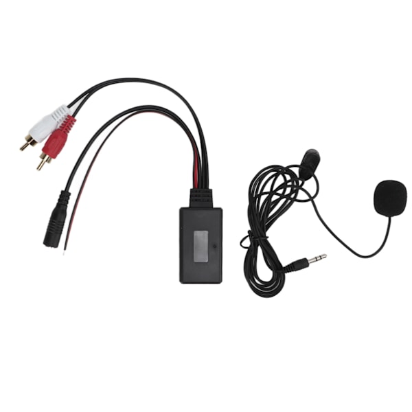 Bil Bluetooth AUX trådlös adapter med 2 RCA ljudingång handsfree mikrofon för Kenwood