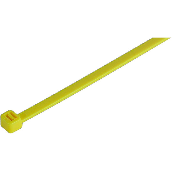 Lange Sølv Kabelbinder 370mm x 4.8mm - Pakke med 100 - Premium Nylon Zip - Gul
