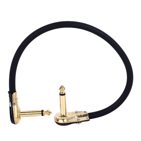 Elguitar Effektpedal Kabel Flat Patch Strømforsyning Instrumenttilbehør Guld 30cm / 11.8in