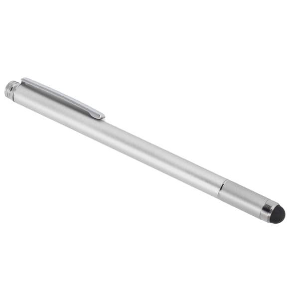 Stylus Pen med 2 Funktioner Praktisk Kompakt Bærbar Touch Pen til IOS Tablet til Kindle til iPhone Sølv