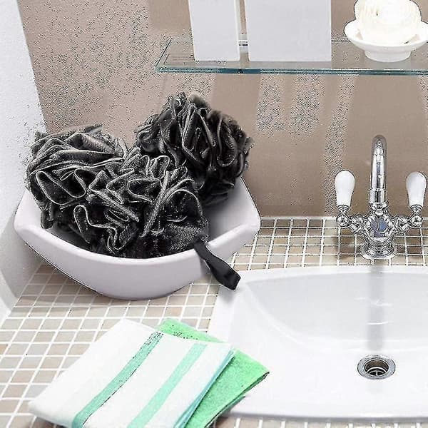 Badsvamp Dusch Loofahbollar Nätpuff Lättskummande Kroppsskrubb