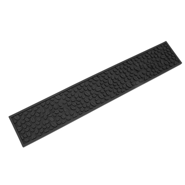 Kaffebarmatte PVC silikone Anti-slip rektangulær Varmebestandig dræningsmåtte Kaffebord Tilbehør Sort