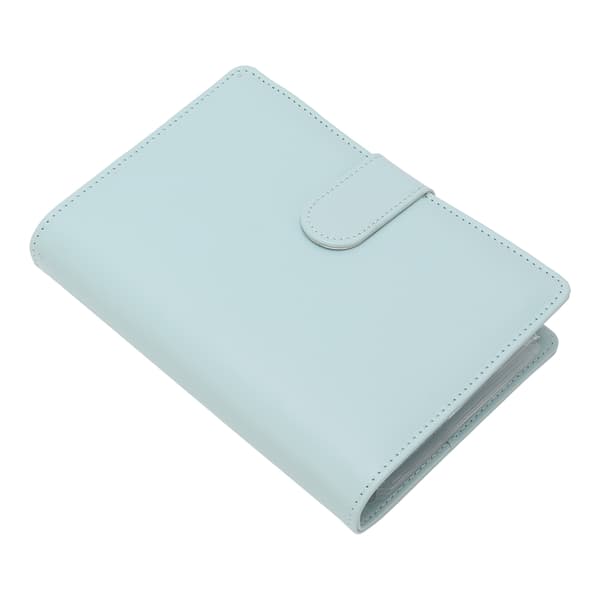 A6 Budgetmappe A6 Mappelomme Lynlåstaske Notebook PU Læder Budget Notebook Kontantkuvert Budget Håndbog Blå