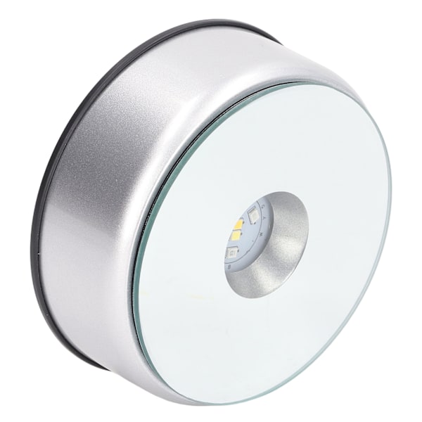 Roterande displaystativ 360° Roterande LED-lampor 80 sekunder per varv USB-laddning LED-displaybas för koppar kristaller