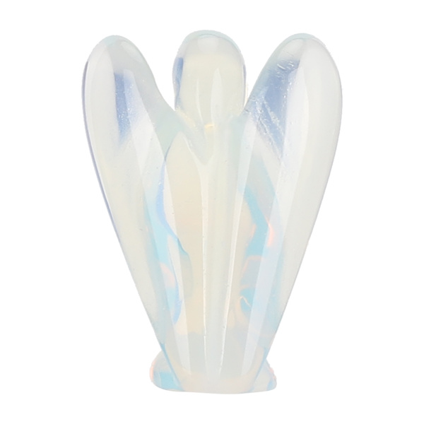 Jade-kivi Natural Crystal Angel 3D-veistos Koti sisustus käsityö koristeet 1,5 tuumaa opal enkel