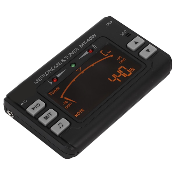 Metronomtuner Elektriskt LCD-instrument 3 pickuplägen för gitarr violinsaxofonMT‑40W blåsinstrument