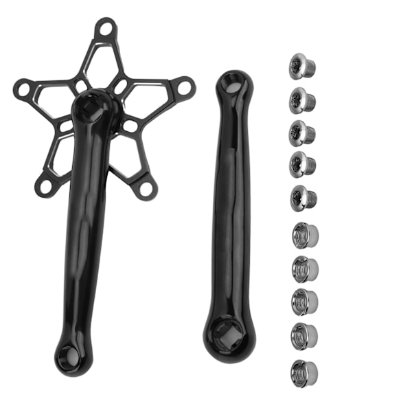 MEIJUN Mountainbike Kranksæt 170 mm 130 BCD MTB Kranksæt Venstre Højre Krankarme Sæt Sort