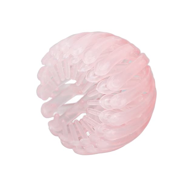 Fugleredeformede hårspenner Kvinner Jenter Elegant utvidbar hårknute hestehaleholder Hårtilbehør Rosa