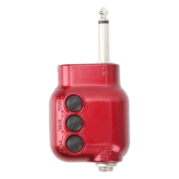 Gitarforforsterker Mini Preamp 6,35 mm plugg kompatibel med akustiske gitarer Instrumenttilbehør Rød