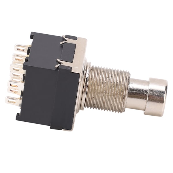 9-pins bryter for gitarpedalboks metall PVC Høytemperaturbestandig for lydutstyr Svart