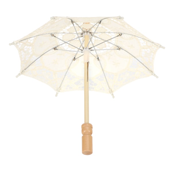Pitsivarjo Varjo Vintage Häävarjo Valokuva-asuste Juhlatarvikkeet Beige