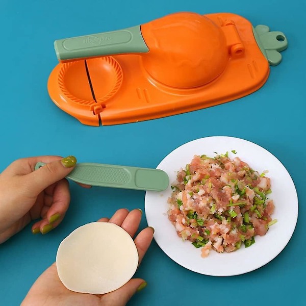 2-i-1 Dumpling Maker Maskin - Enkelt og morsomt verktøy for å lage dumplings for voksne og barn