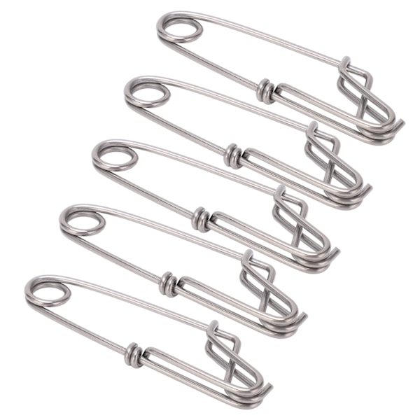 5-pack Långa Snap-klämmor, Korrosionsbeständiga Flytlinor, Tonfiskklämmor för Havsfiske 2,6x100mm