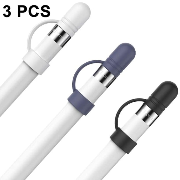 Passer for Apple Pencil Apple Capacitor Pen Beskyttelsesveske Ipad Penneveske Anti-dråpe silikon Stylus Pen Cap Combination 1
