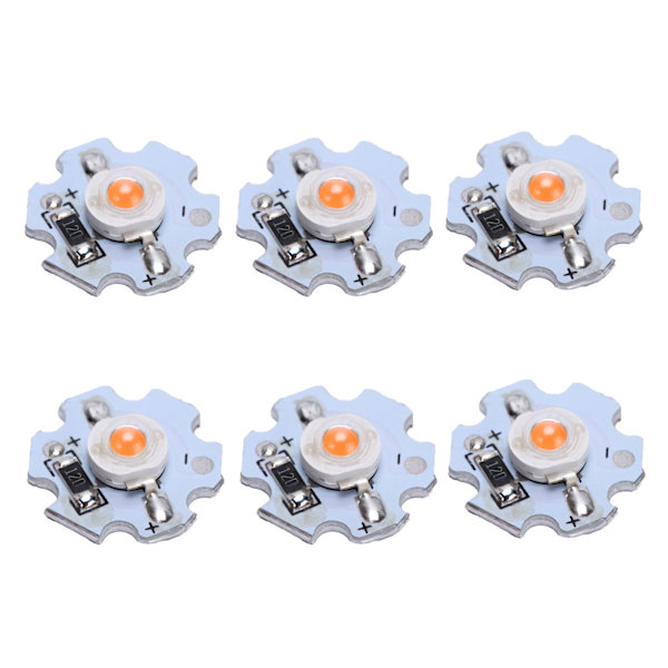 25 kpl 0,5W 5V High Power LED-lamppuhelmi Valonlähde Siru alumiinilevyllä Vaaleanpunainen valo: 380-840NM