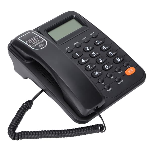 KXT2029CID Kontortelefon Kontor Hotel Hjem Fast Netværk Support Gratis Batteri Udvidelsesgrænseflade (Sort)