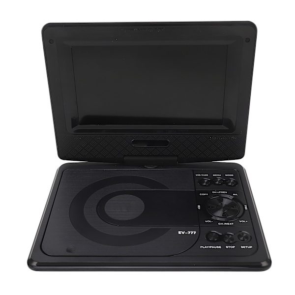 1080P Bärbar DVD-spelare 7-tums HD-svängbar skärmstöd USB-minneskort Bil MP5 Videospelare EU-kontakt 110‑240V
