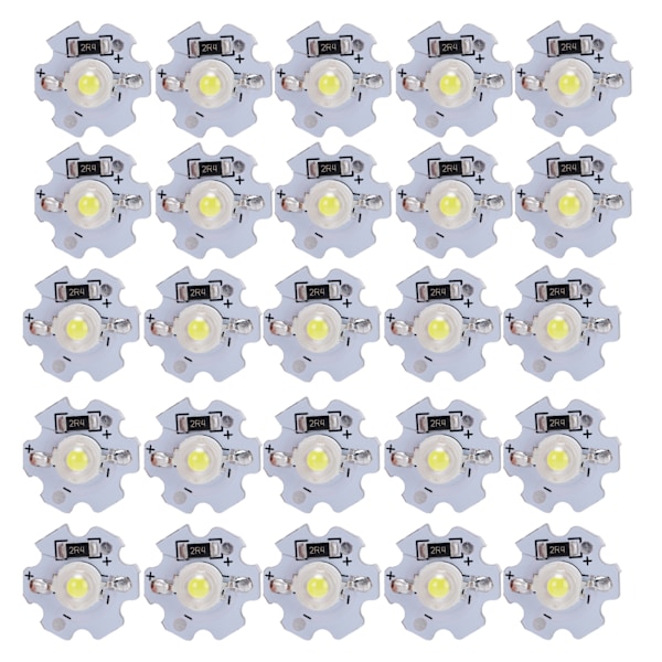 25st 5V LED-chips 200LM 3W High Power LED-lamppärlor för gör-det-själv-belysningsarmaturer Pure White 6000-6500K