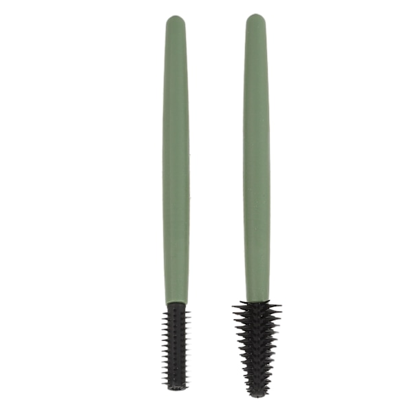 Ögonfransborsteset Mjuk elastisk silikon Återanvändbar Tvättbar Dammtät box Bärbar makeupborste för hemgrön