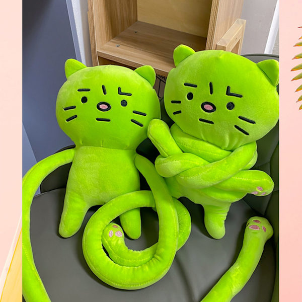 Axelväska i plyschleksak Tecknad Lång Arm Ångest Kitty Plyschväska för shoppingresor