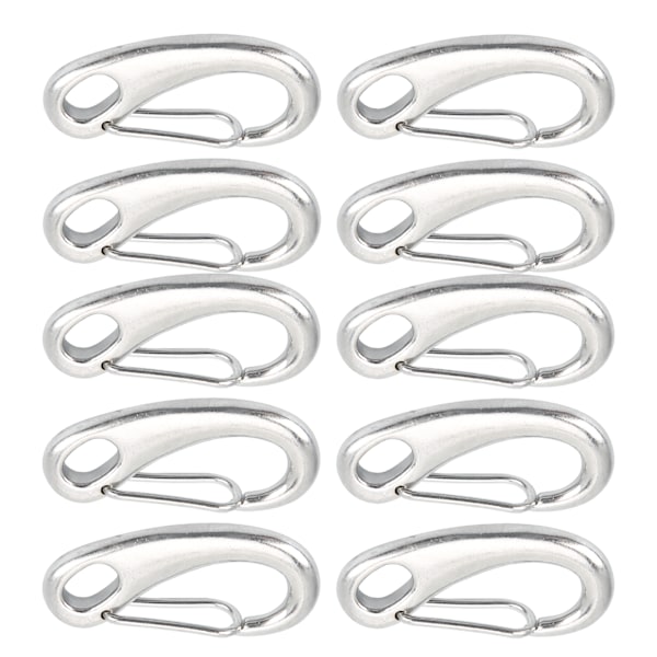 10 st 30 mm Heavy Duty Snap Rope Krok Rostfritt stål fjäder Snap Hook Clip för flaggstänger