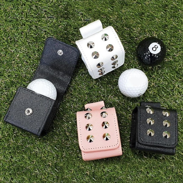 1 stk golfbold mini pose fastgjort med en unik bælte løkke sort