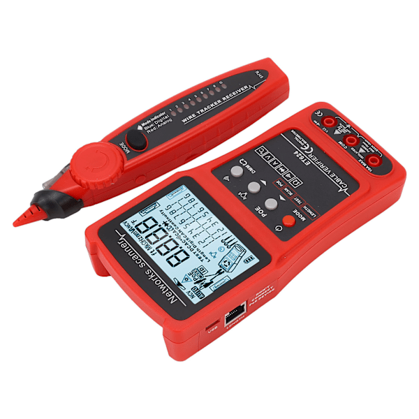 Multifunktionell trådspårare CAT5 CAT6 nätverkskabeltestare Line Finder Digital kretsanalysator med batteri