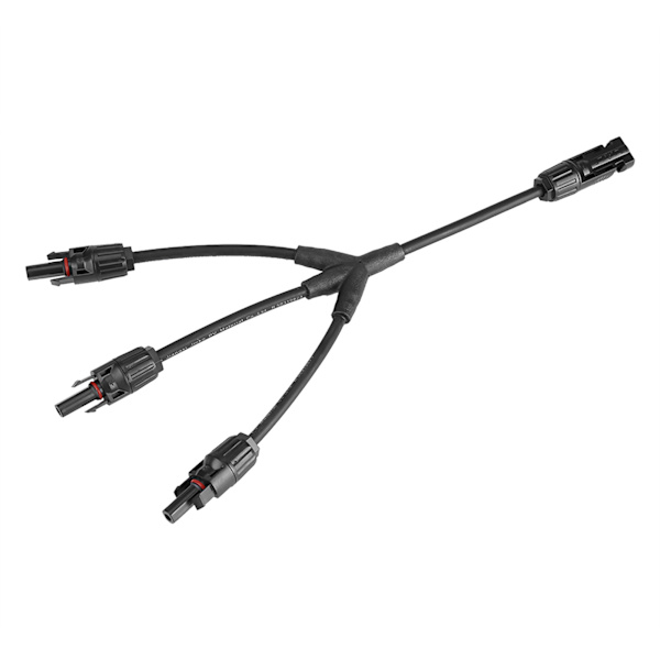 3 Gren Y Typ Hane Honkontakt Solpanelsförlängningskabel PV-kabeladapter