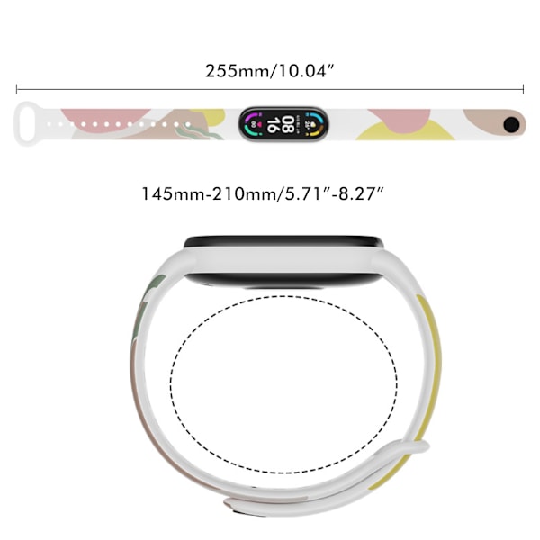 Färgglad rem kompatibel för Xiaomi Mi-band 3/4/5/6 Mjuk TPU-ersättningsarmband för handledsrem