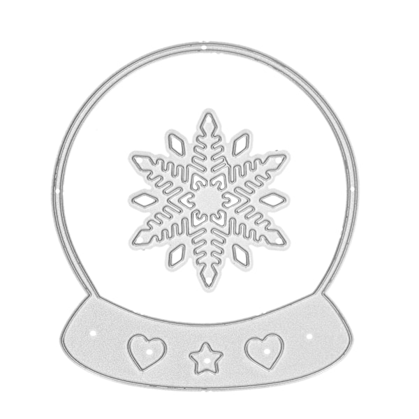 Prægnings Skæreforme Kulstofstål Krystalkugle Snefnug Formskæring til DIY Scrapbooking Håndværk