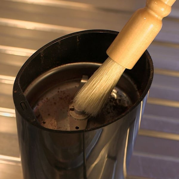 Kaffekvern Rengjøringsbørste Faux Hår Massivt trehåndtak Rengjøringsverktøytilbehør