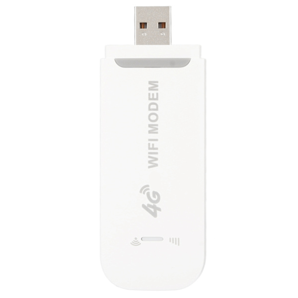 LTE 4G USB MODEM WiFi Hotspot Bærbar Rejse Mobil Trådløst Netværk Minirouter Micro SIM-kortplads Hvid