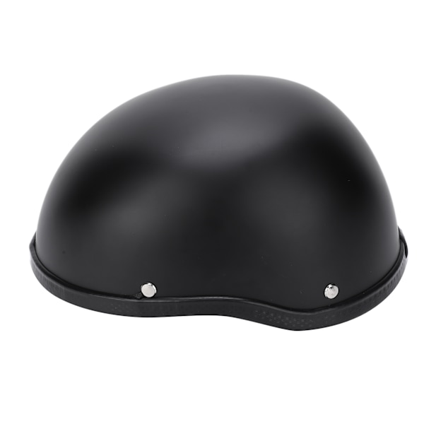 Motorcykel Lav Profil Halvmaske Hjelm Skull Cap Mat Sort (XL)