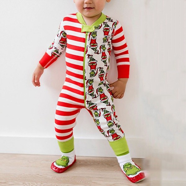 Jul familie matchande pyjamas kostym pojkar og flickor baby Baby Baby 6M