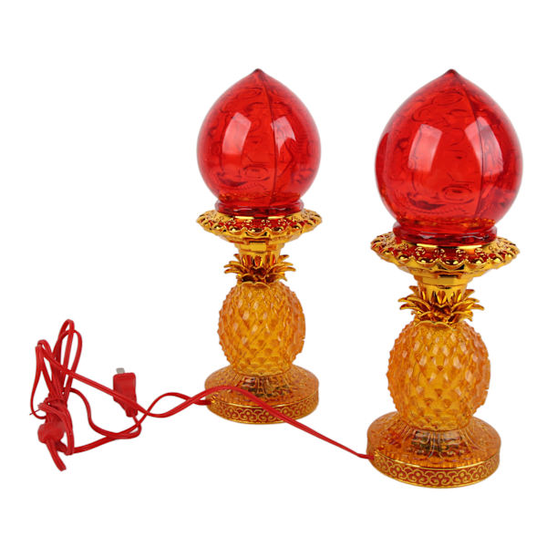 LED Lotus-lampe Faux Gul Krystal Blød Varmt LED-lys Energibesparende Buddha-lampe til hjemmet Buddha Gud af Rigdom 10 tommer, gul, 1 par
