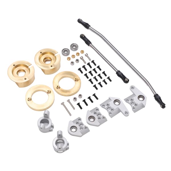 Styrearm Styreknuckle C-Sæde Adapter Kit til Axial RR10 90048 90053 RC Bildele Sølv