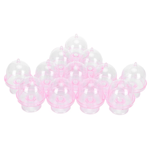 12 Set Mini Candy Box Cake Stand Cupcake Candy Display Tallrik med lock Party Supplies Pink