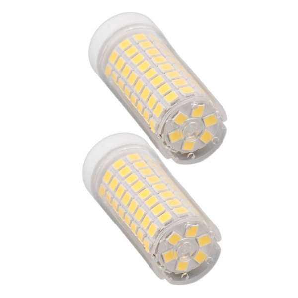 2 stk LED majslampe keramik 102 lysdioder G4 fatning 10W dæmpbar halogenækvivalent 100W AC100-120V naturligt lys
