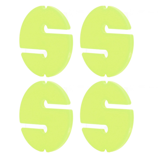 4 STC Cave Diving Line Circle Marker ABS Scuba Safety Rope Line Rund Markering til undervandsfluorescerende gul