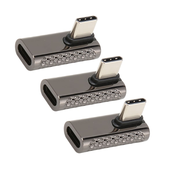 3 kpl USB-C 90 asteen kulma-adapteria naaras-uros 20 Gbps 8K 60 Hz Type C 4.0 adapteri PC:lle ja puhelimelle