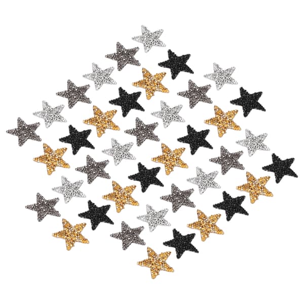 40 stk Strykelapper Rhinestone Stjernemønster Delikate dekorative stofflapper 4 X 4cm