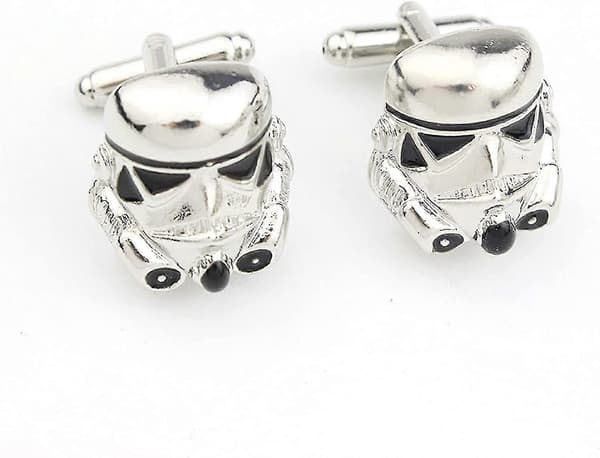 Star Wars Stormtrooper Herre Nyhed Sølv Zinklegering Manchetknapper + Gavepose_xush