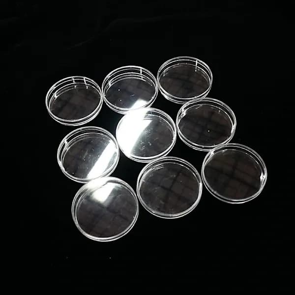 90 mm Petriskål 5 st Glaspetriskålar med lock Laboratorieodlingsplatta