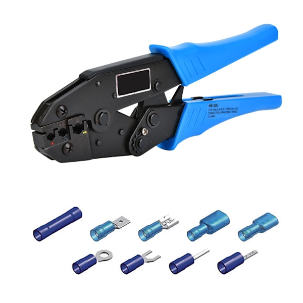 HS-30J Ratchet Crimptænger 0,5~6,0mm 22-10AWG Crimpværktøj til Rørformede Terminaler