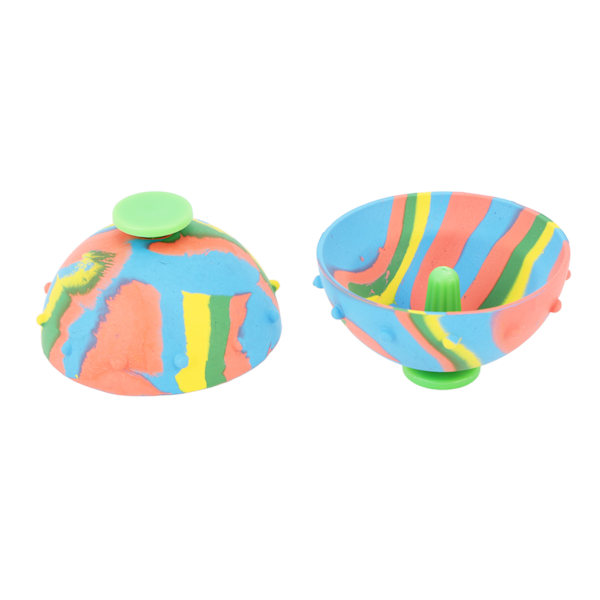 2 stk. Bounce Bowls Fidget Toys Gummi Kamuflasje Hoppende Boller Holdbare Hoppende Fidget Toys for Hjem Skolegård Lekeplass