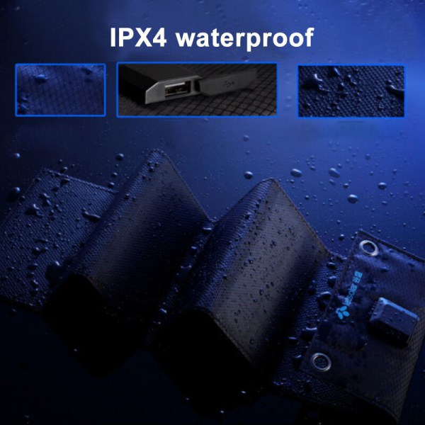 MS9 kannettava power ulkokäyttöinen aurinkolaturi IPX4 vedenpitävä taitettava 9W pikalataus 5V USB Mini Compact
